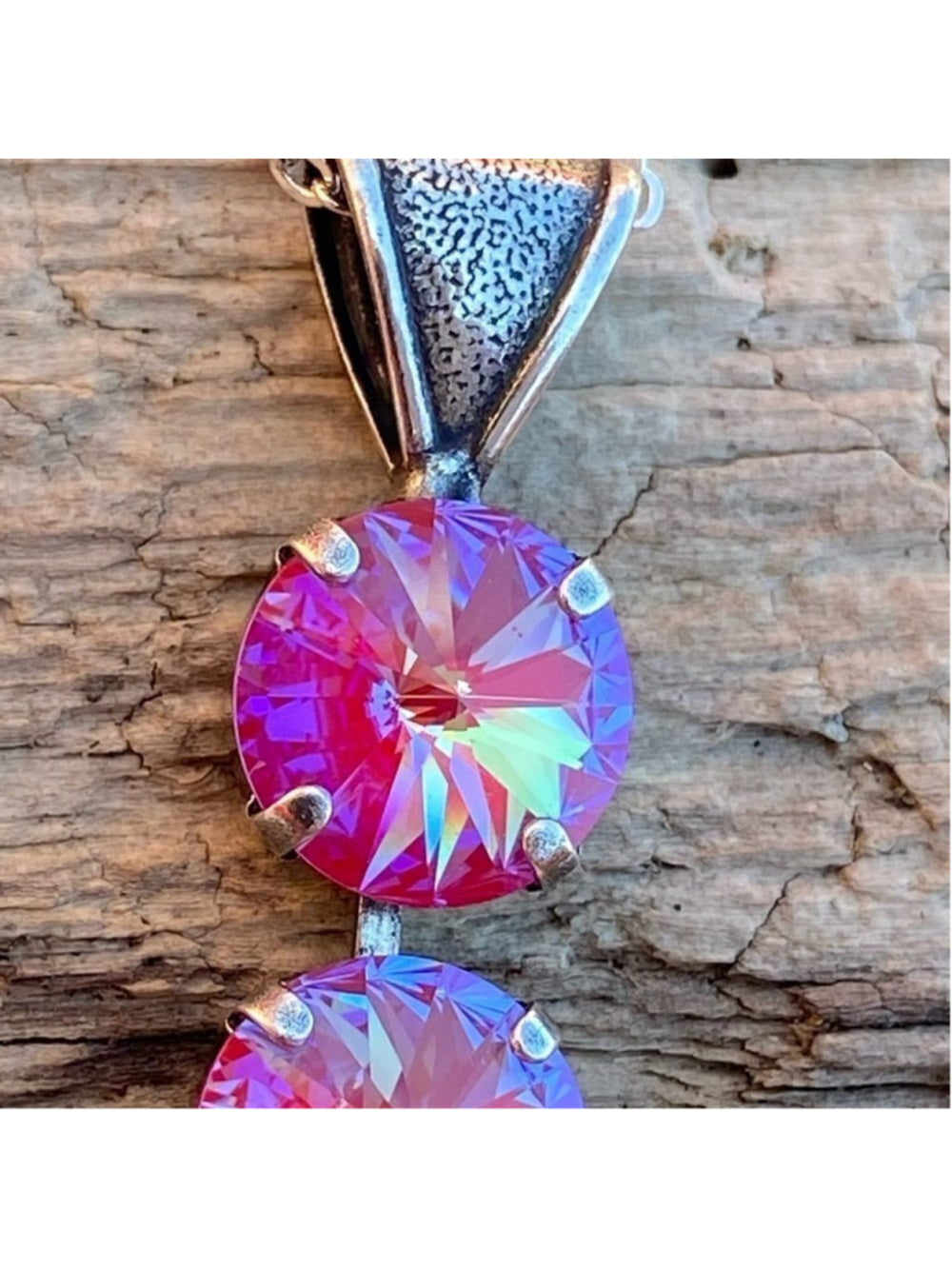 Handcrafted Necklace with Swarovski Crystal and Chain