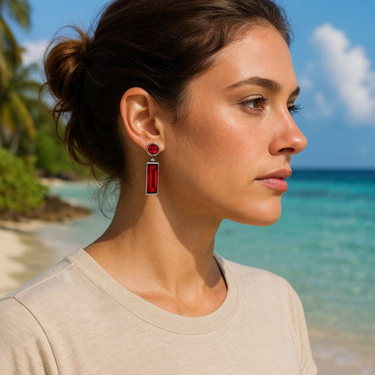 Handcrafted earrings with Austrian crystal