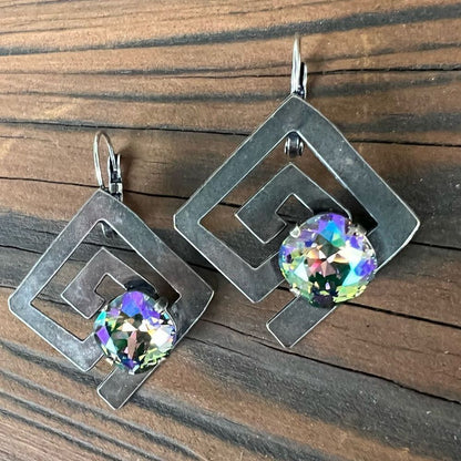 Handcrafted earrings with Swarovski crystal