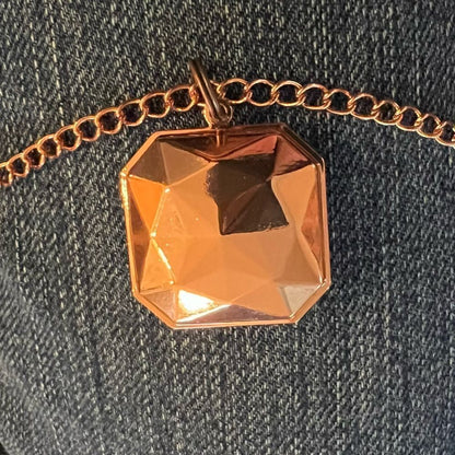 Handcrafted crystal necklace and chain