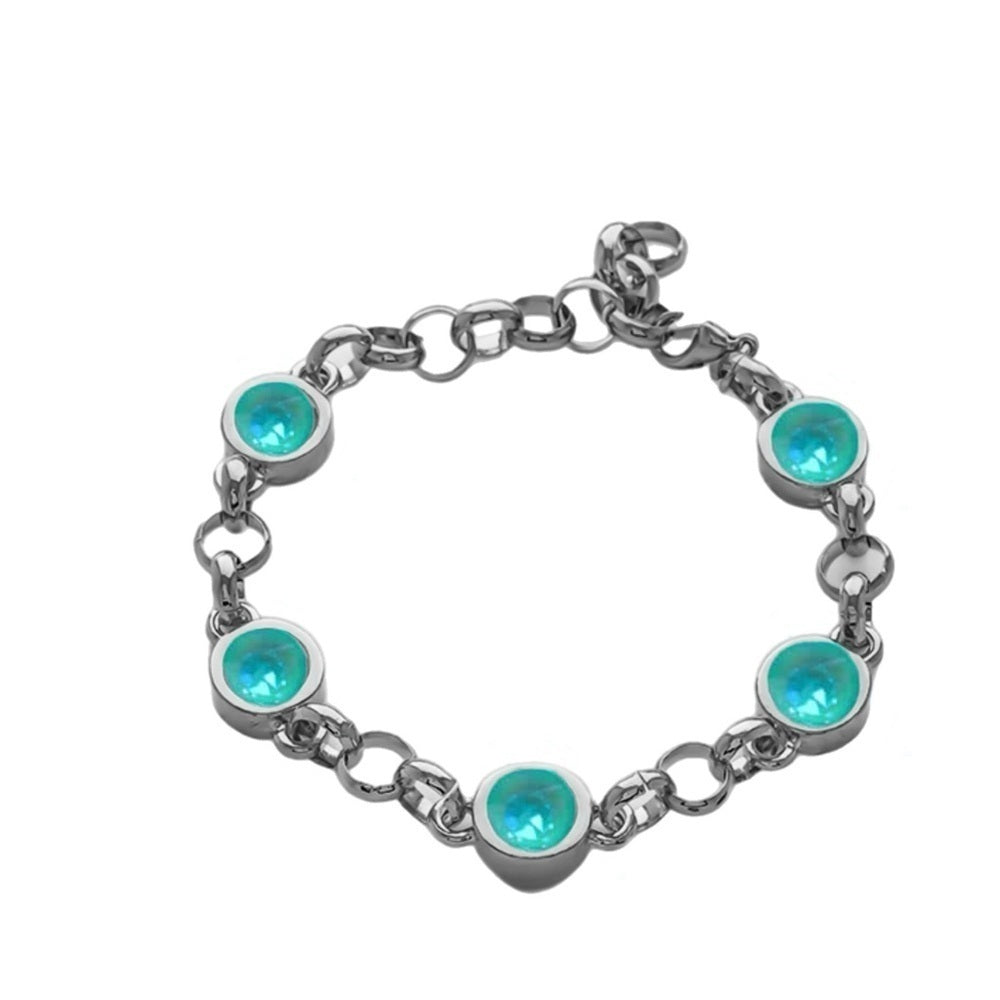 Handcrafted bracelet with Laguna Swarovski crystal