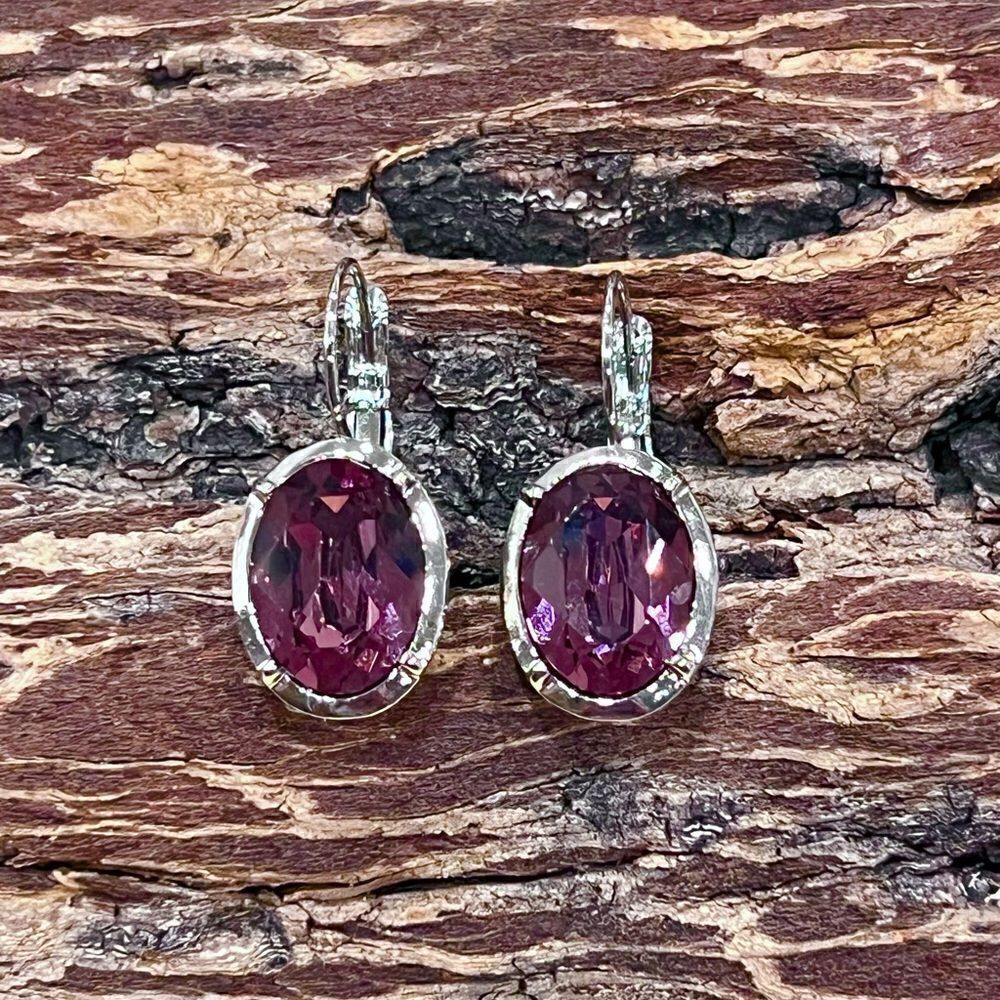 Handcrafted earrings with Swarovski crystal