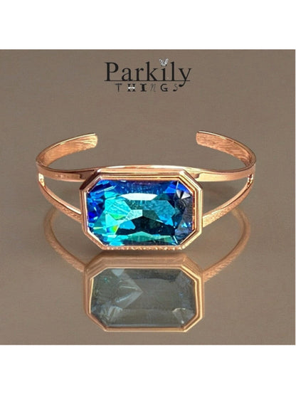 Handcrafted bracelet with large Austrian crystal