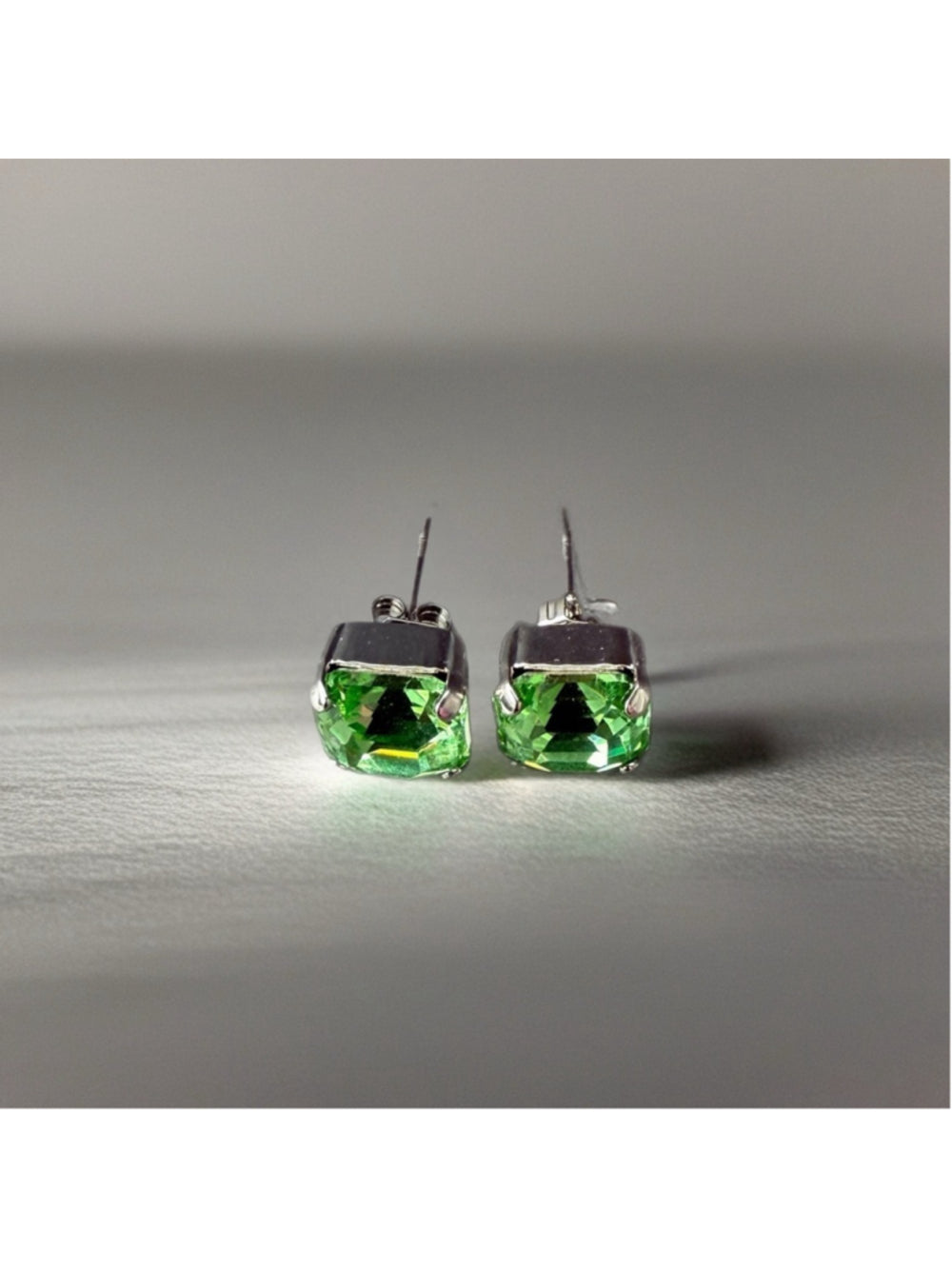Handcrafted post earrings with Swarovski crystal