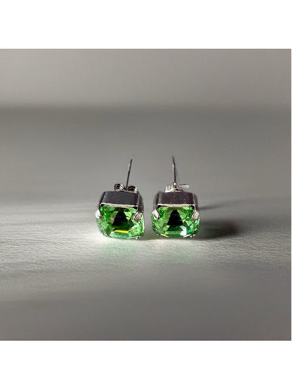 Handcrafted post earrings with Swarovski crystal