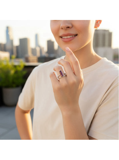 Handcrafted sparkly ring made with quality Austrian crystal adjustable