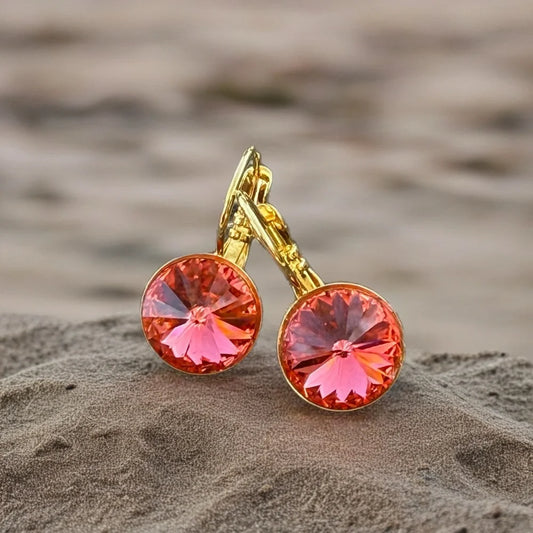 Handcrafted earrings with Swarovski crystal