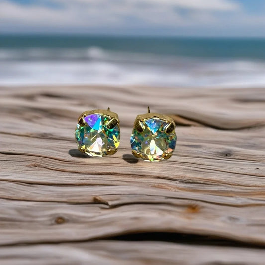 Handcrafted earrings with very sparkly Swarovski crystal