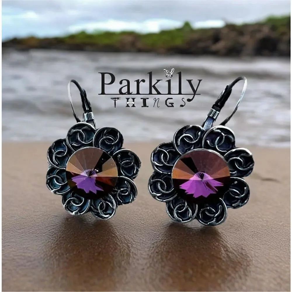 Handcrafted Earrings with Swarovski Crystal