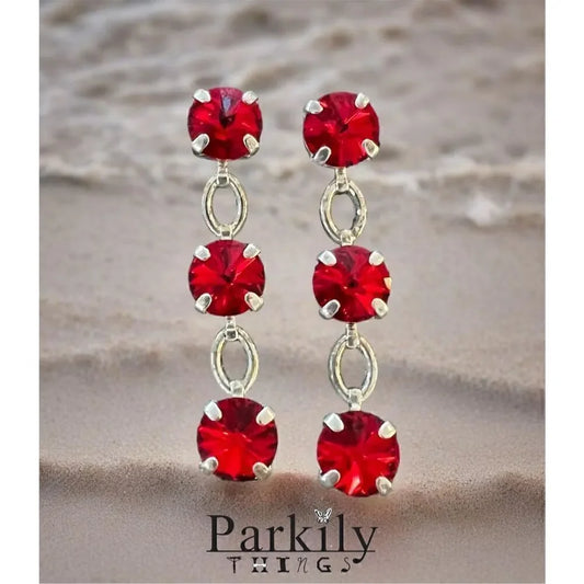 Handcrafted earrings with Swarovski crystal