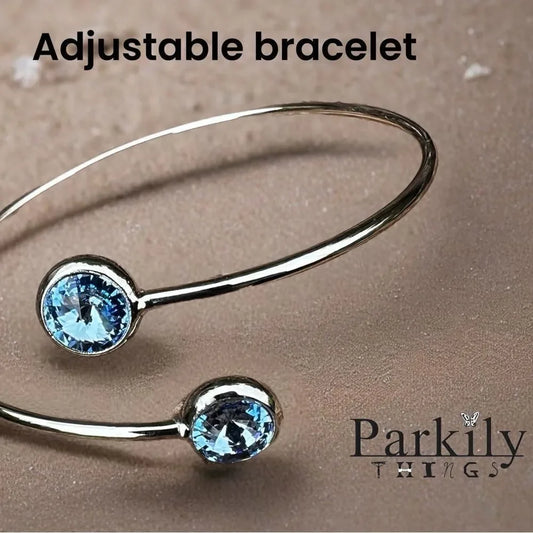 Handcrafted bracelet with Swarovski crystal