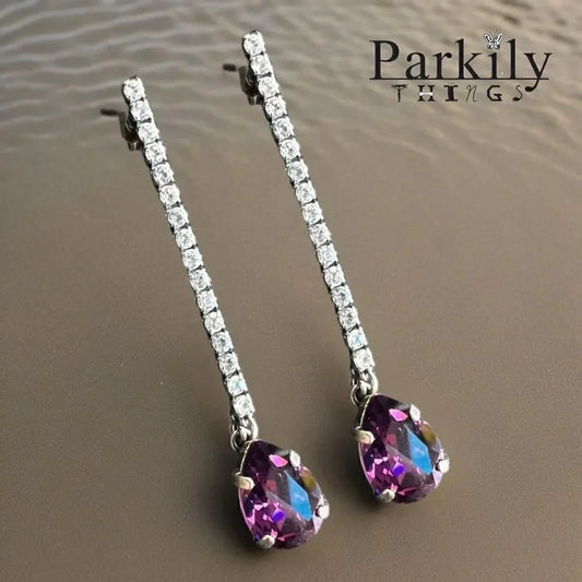 Handcrafted earrings with Swarovski crystal