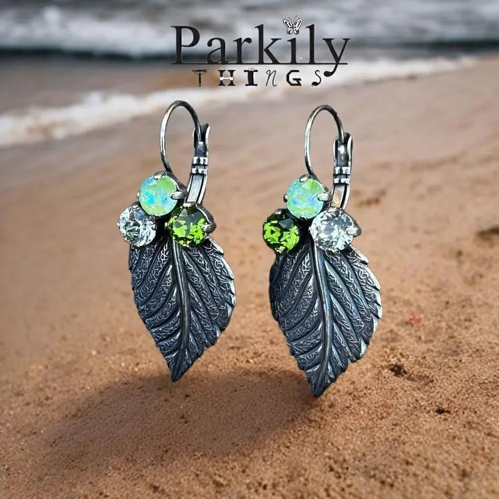 Handcrafted earrings with Swarovski crystal