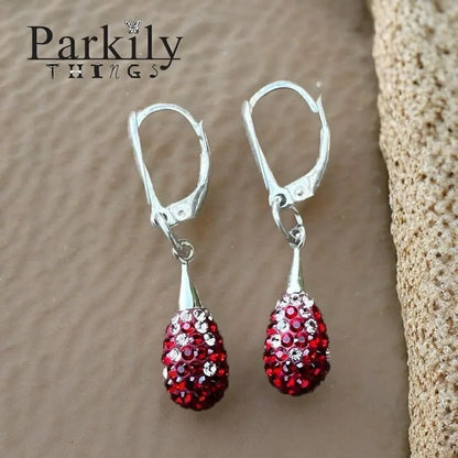 Handcrafted Pave Earrings w/ Swarovski
