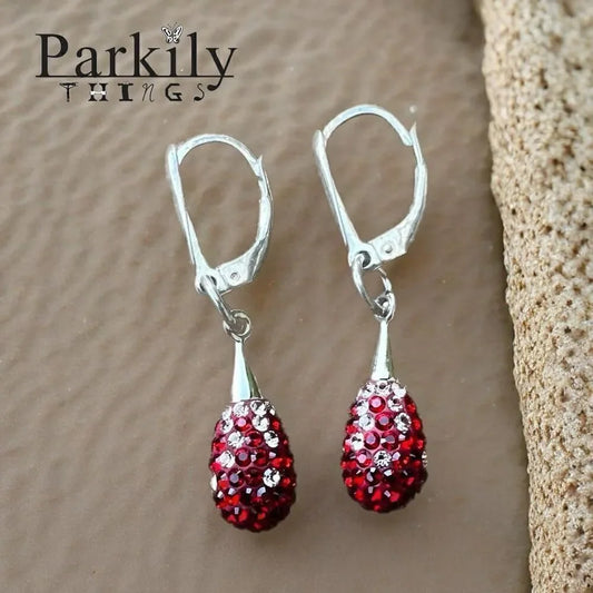 Handcrafted Pave Earrings w/ Swarovski