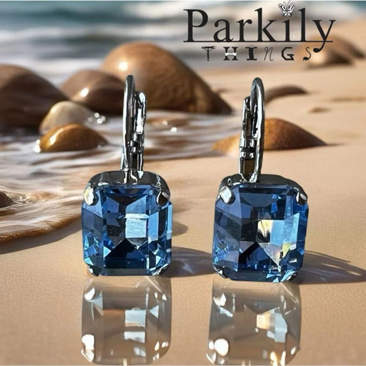 Handcrafted earrings with sparkly Austrian crystal