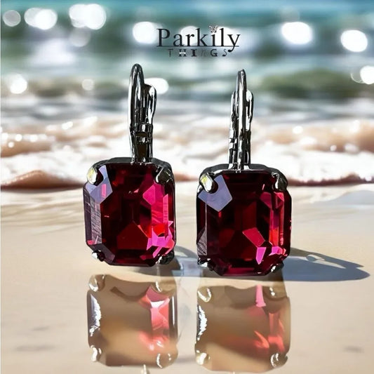 Handcrafted earrings with sparkly Austrian crystal