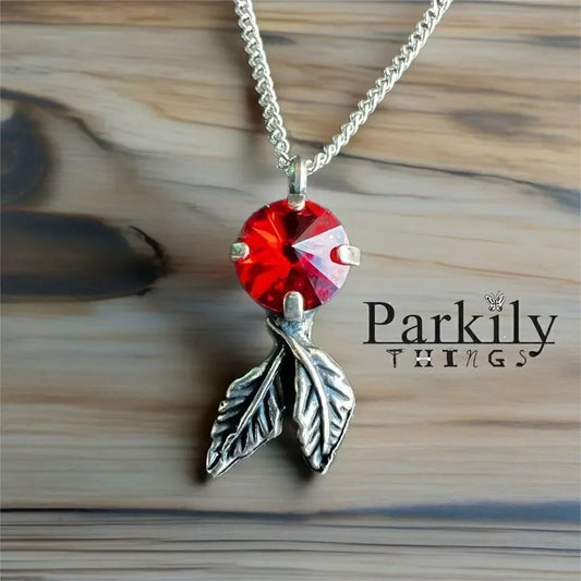 Handcrafted Necklace with Swarovski Crystal and Chain