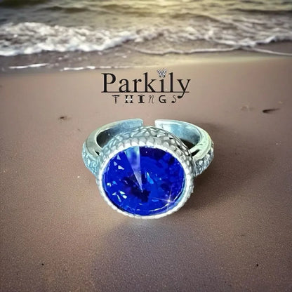Sparkly ring made with Swarovski crystal adjustable fit handcrafted
