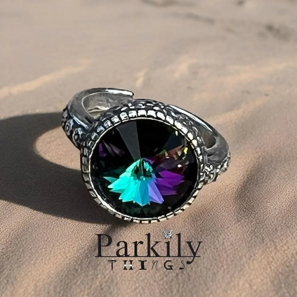 Sparkly ring made with Swarovski crystal adjustable fit handcrafted