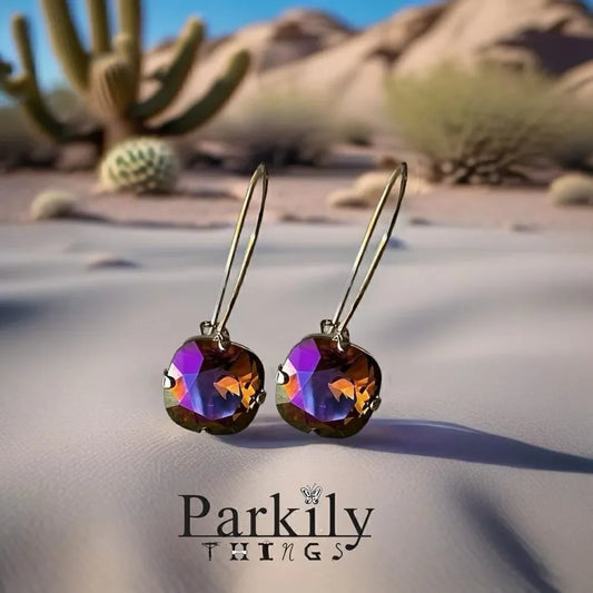 Handcrafted earrings with Swarovski crystal