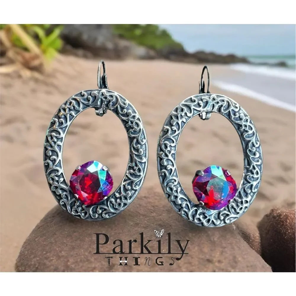 Handcrafted earrings with Swarovski crystal