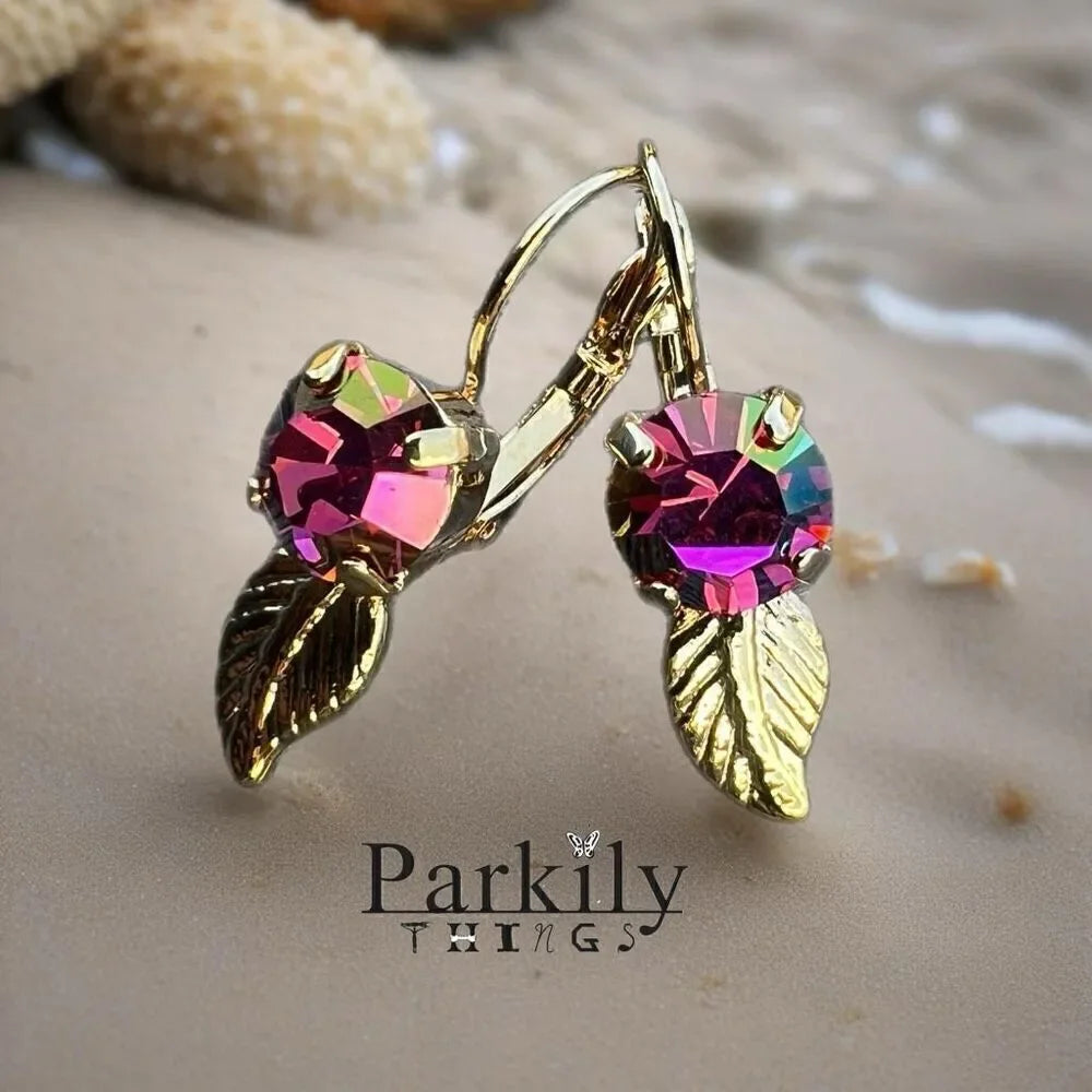 Handcrafted earrings with Swarovski crystal
