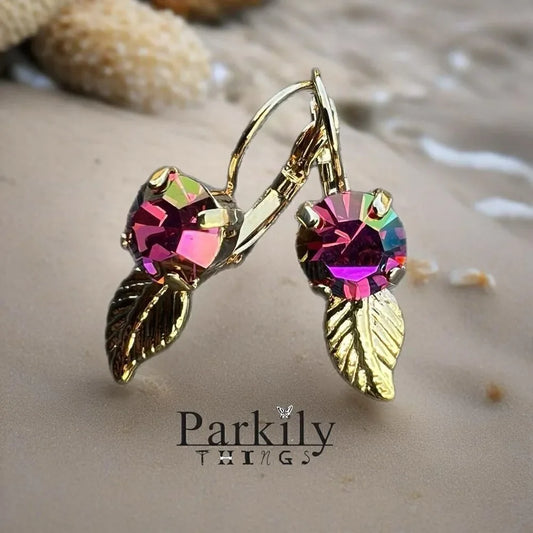 Handcrafted earrings with Swarovski crystal