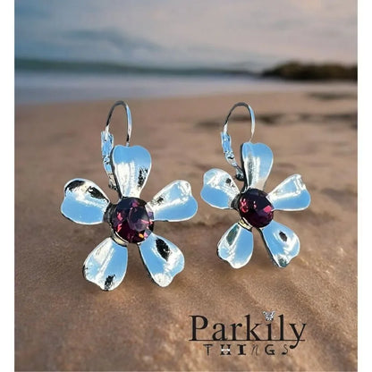 Handcrafted earrings with Swarovski crystal