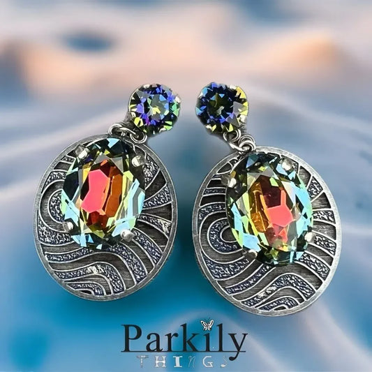 Handcrafted Earrings with Swarovski Crystal