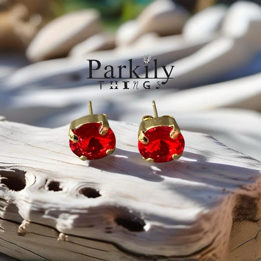 Handcrafted petite stud earrings with Swarovski crystal
