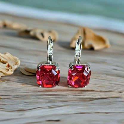 Handcrafted earrings with sparkly Austrian crystal