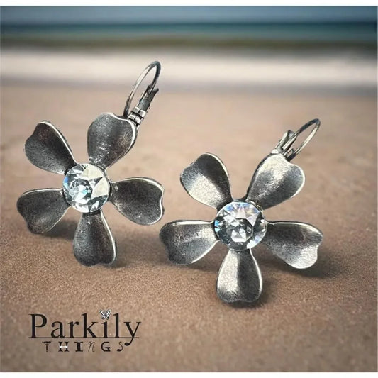 Handcrafted earrings with Aurora crystal