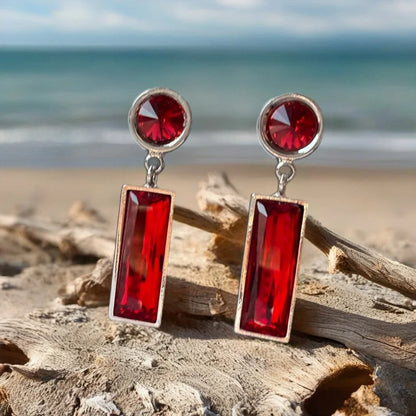 Handcrafted earrings with Austrian crystal