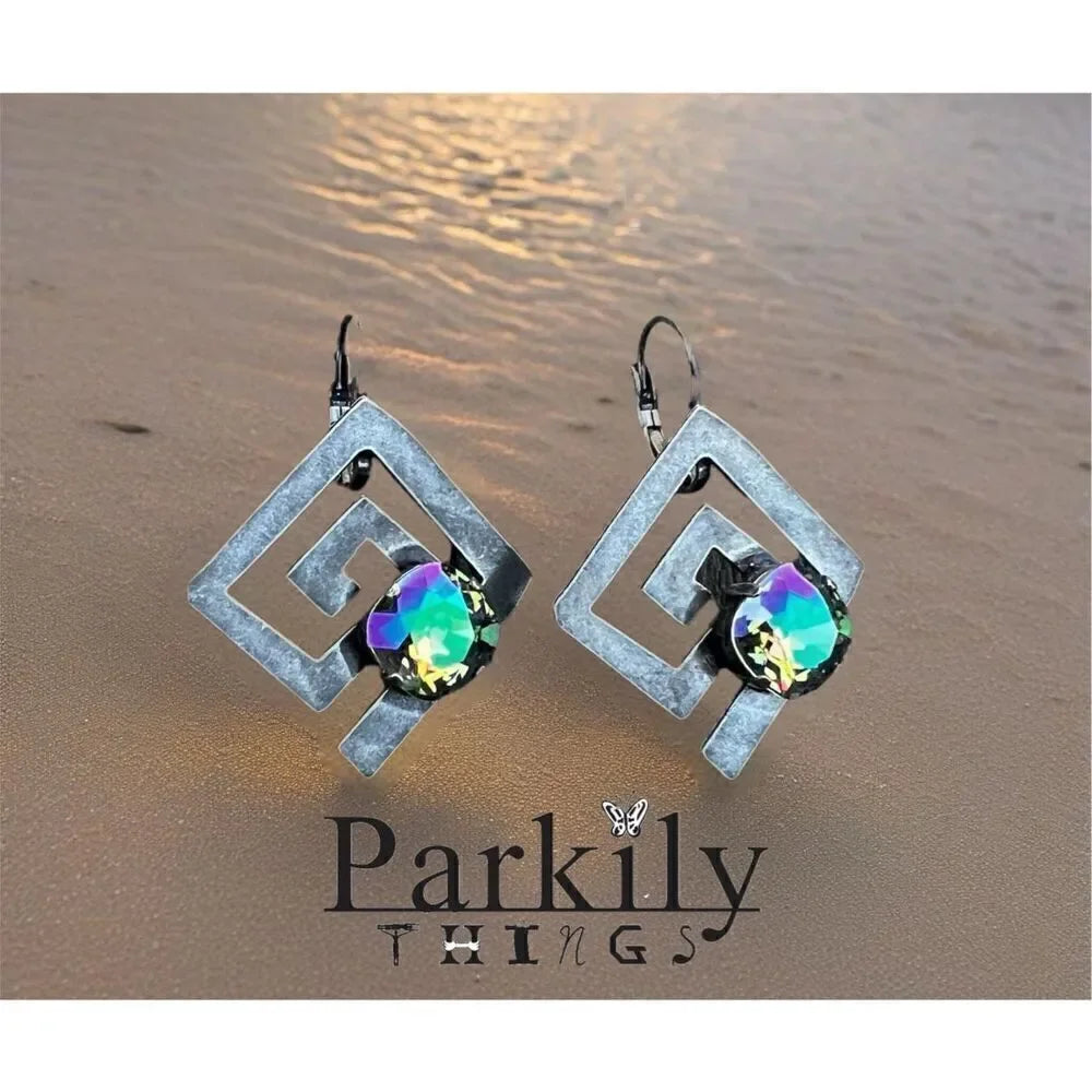 Handcrafted earrings with Swarovski crystal