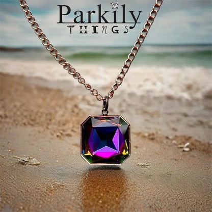 Handcrafted crystal necklace and chain