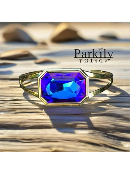 Handcrafted bracelet with large Austrian crystal