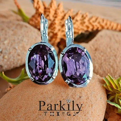 Handcrafted earrings with Swarovski crystal